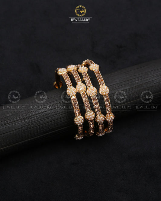 Fancy 4 pcs Bangles for kids-2455-Golden Pearl Nayab Jewellery