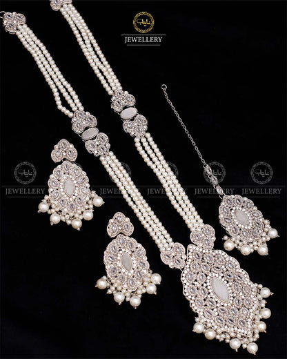 Johar Mala Set-2562-Silver Nayab Jewellery