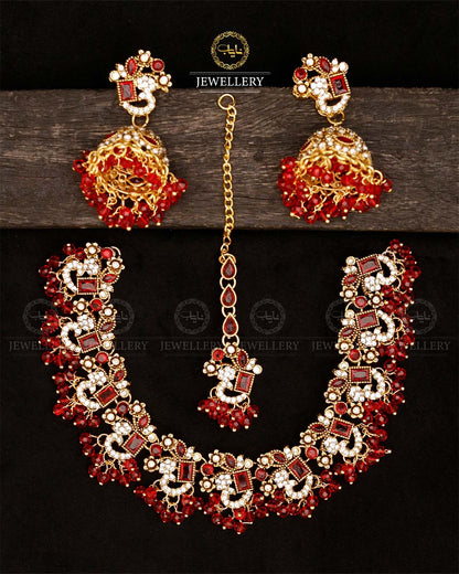 Zirconia Chokar set with Jhumki-2848