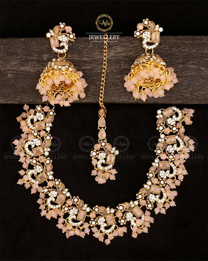Zirconia Chokar set with Jhumki-2848