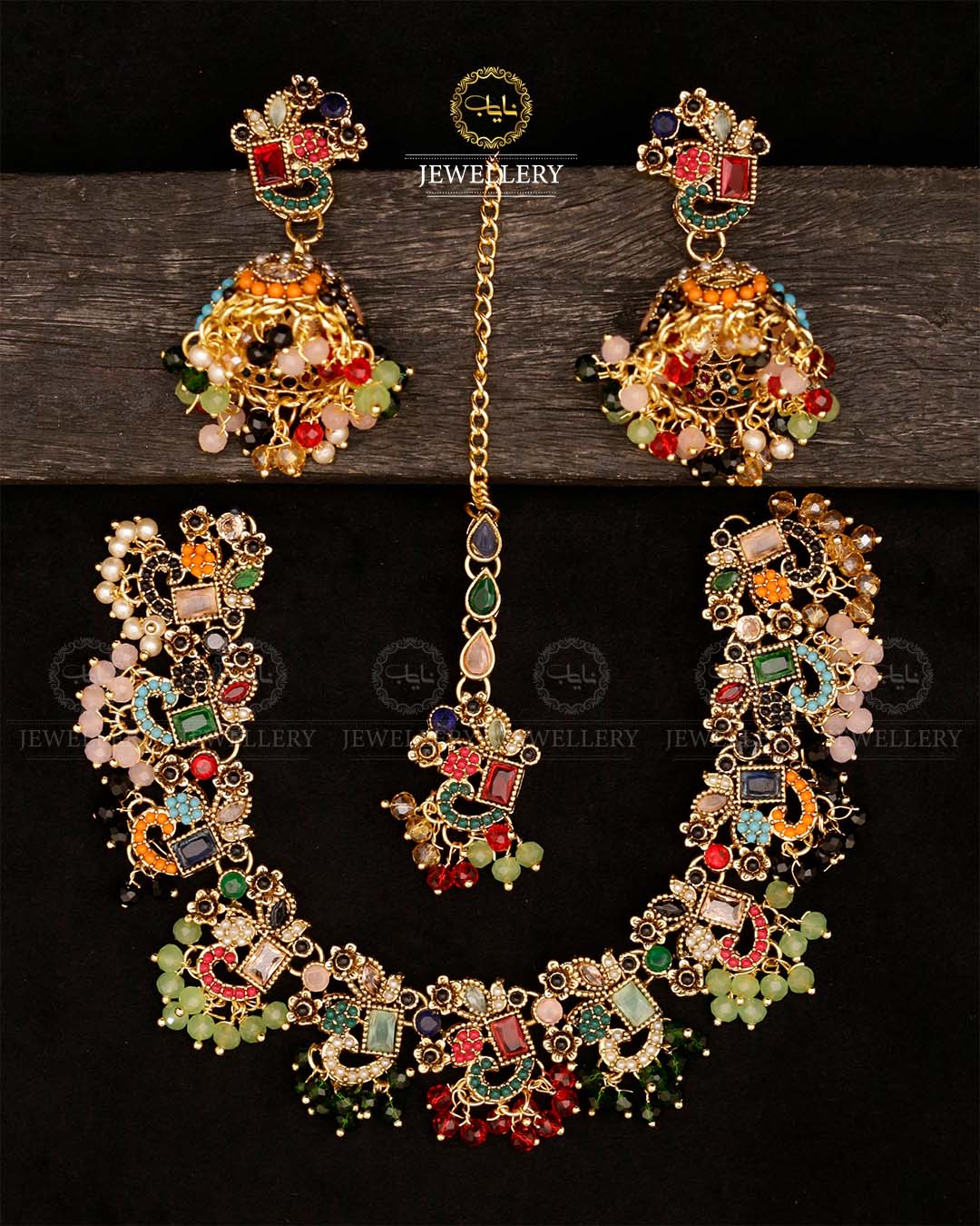 Zirconia Chokar set with Jhumki-2848