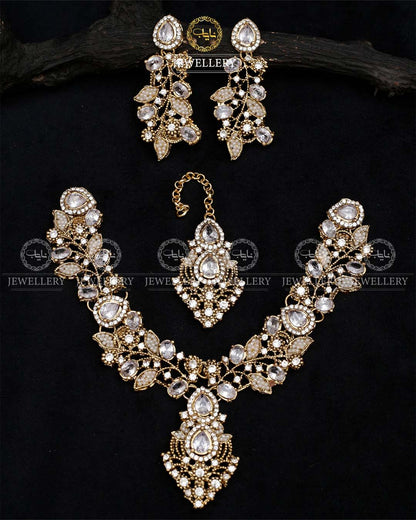 Turkish Necklace set-2570-Golden