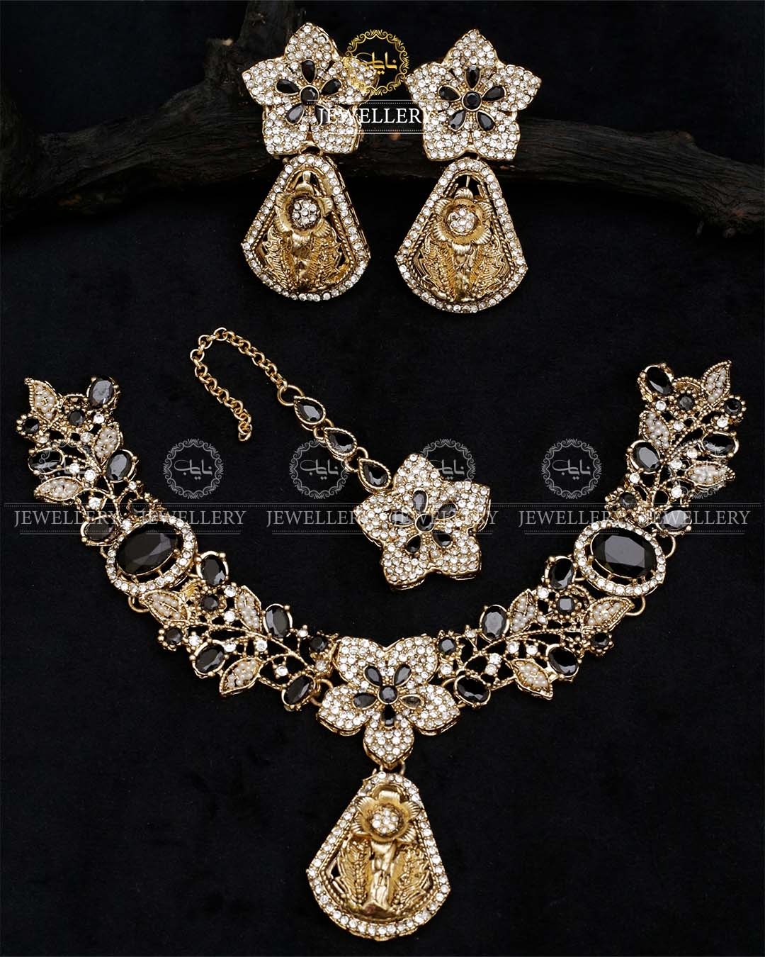 RAHA Turkish Necklace set N-1026-Golden