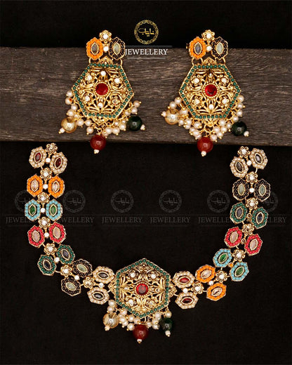 Rajwadi Necklace set-2855