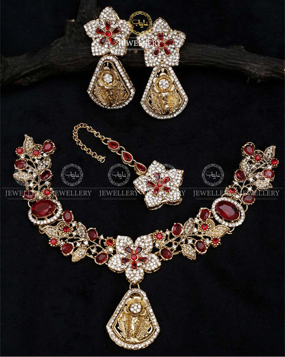 RAHA Turkish Necklace set N-1026-Golden
