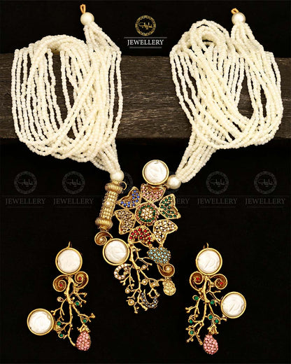 Mother pearl Mala set-2868
