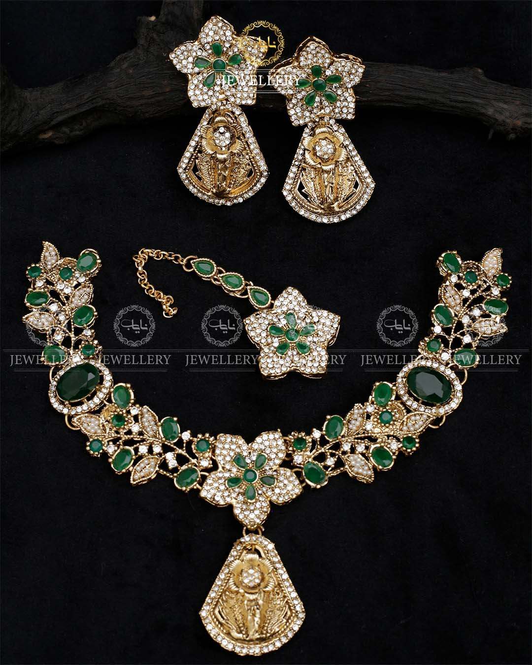 RAHA Turkish Necklace set N-1026-Golden