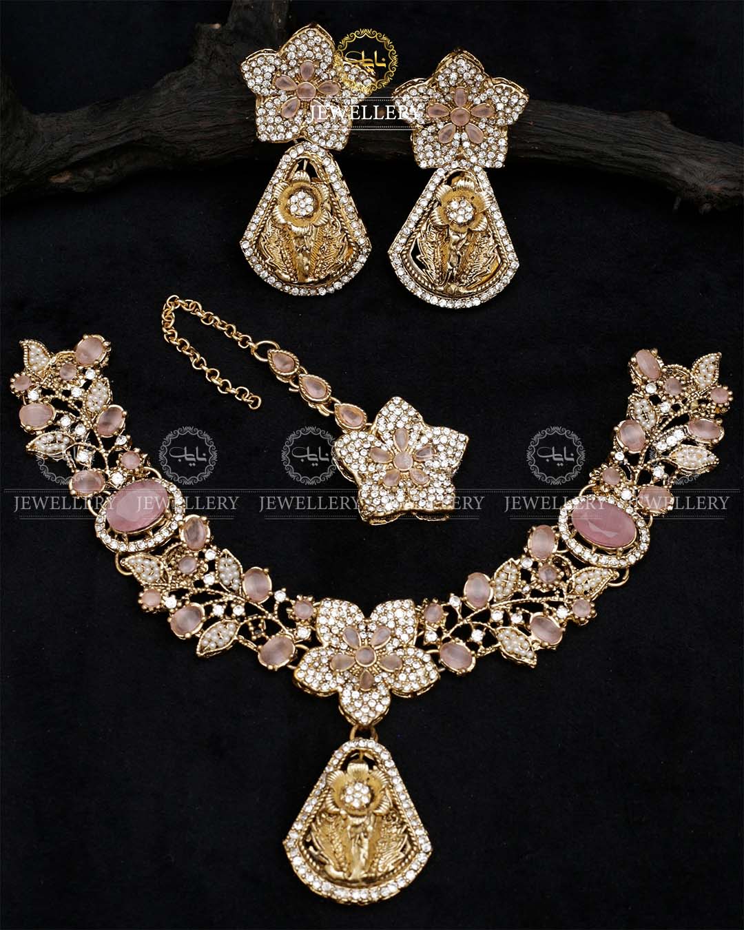 RAHA Turkish Necklace set N-1026-Golden