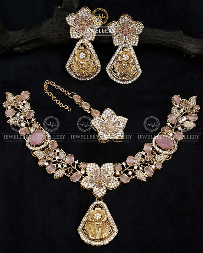 RAHA Turkish Necklace set N-1026-Golden