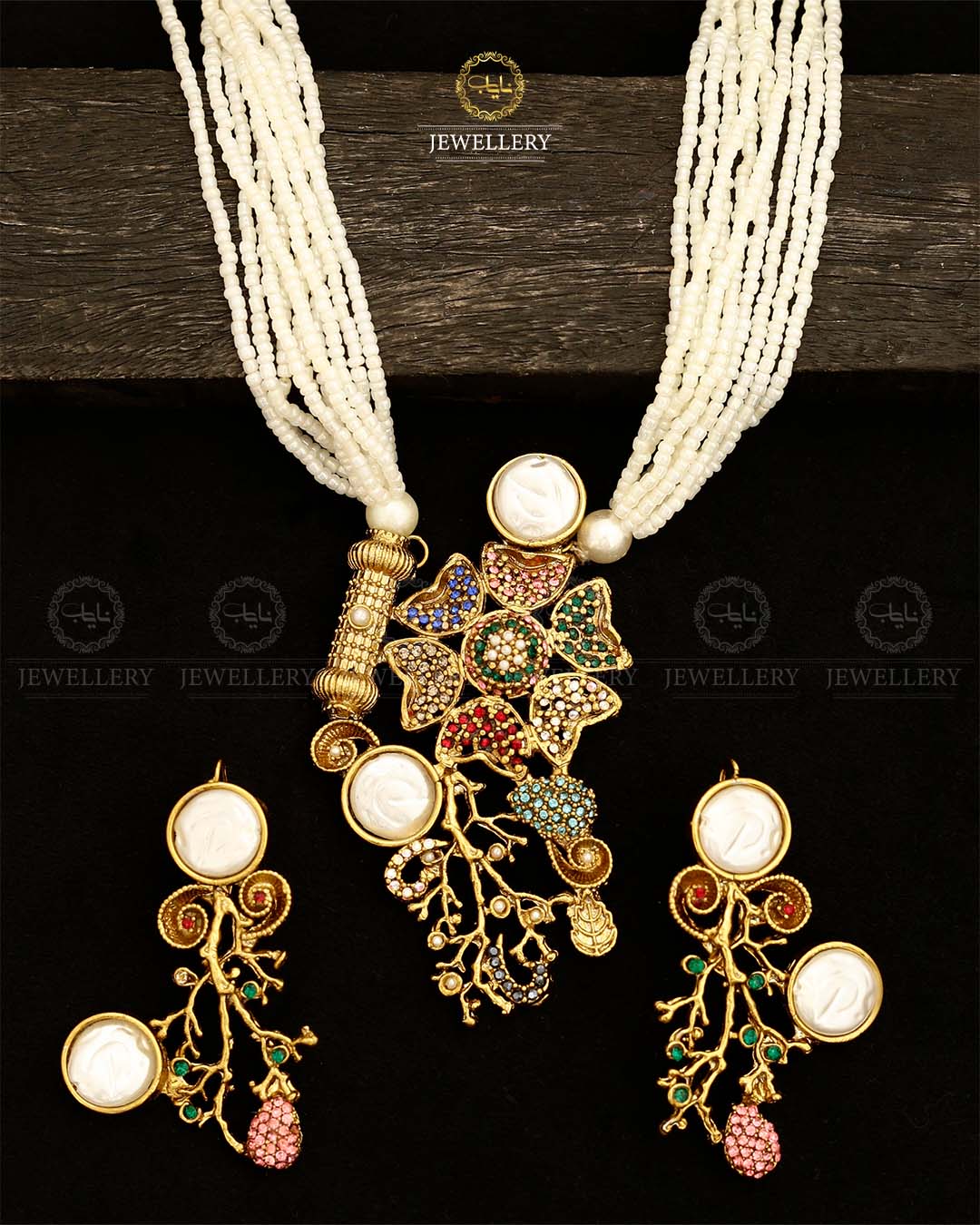 Mother pearl Mala set-2868