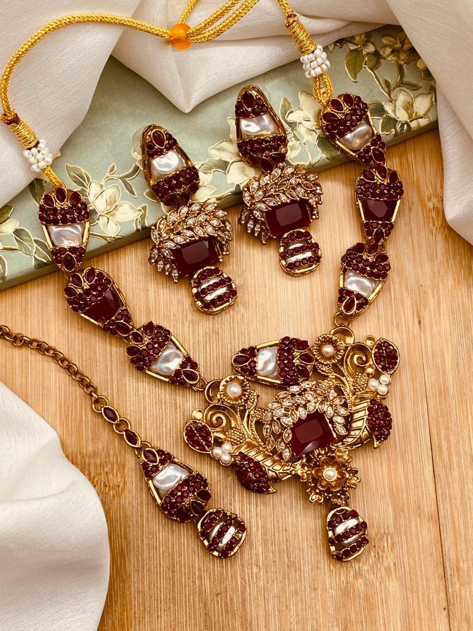 Turkish Mother Pearl Necklace set N-106