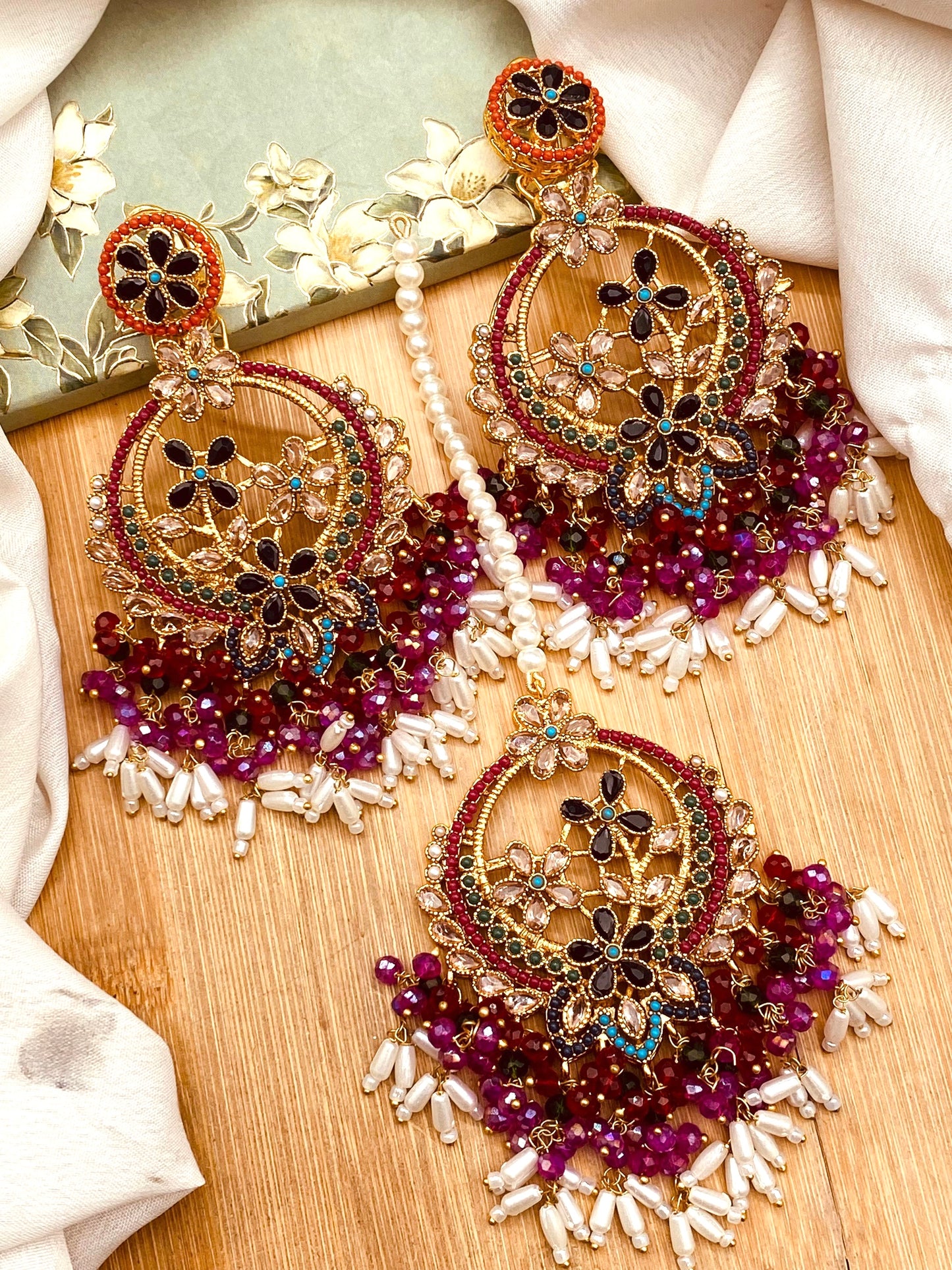 Marjan Traditional Noratan Baali Tika  -2137-Golden