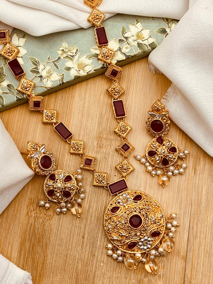 Latest Style Egyptian Mala With Earring NJ-1503 Nayab Jewellery