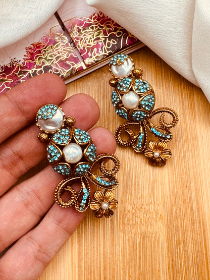 Turkish Mother Pearl Earrings E-3056