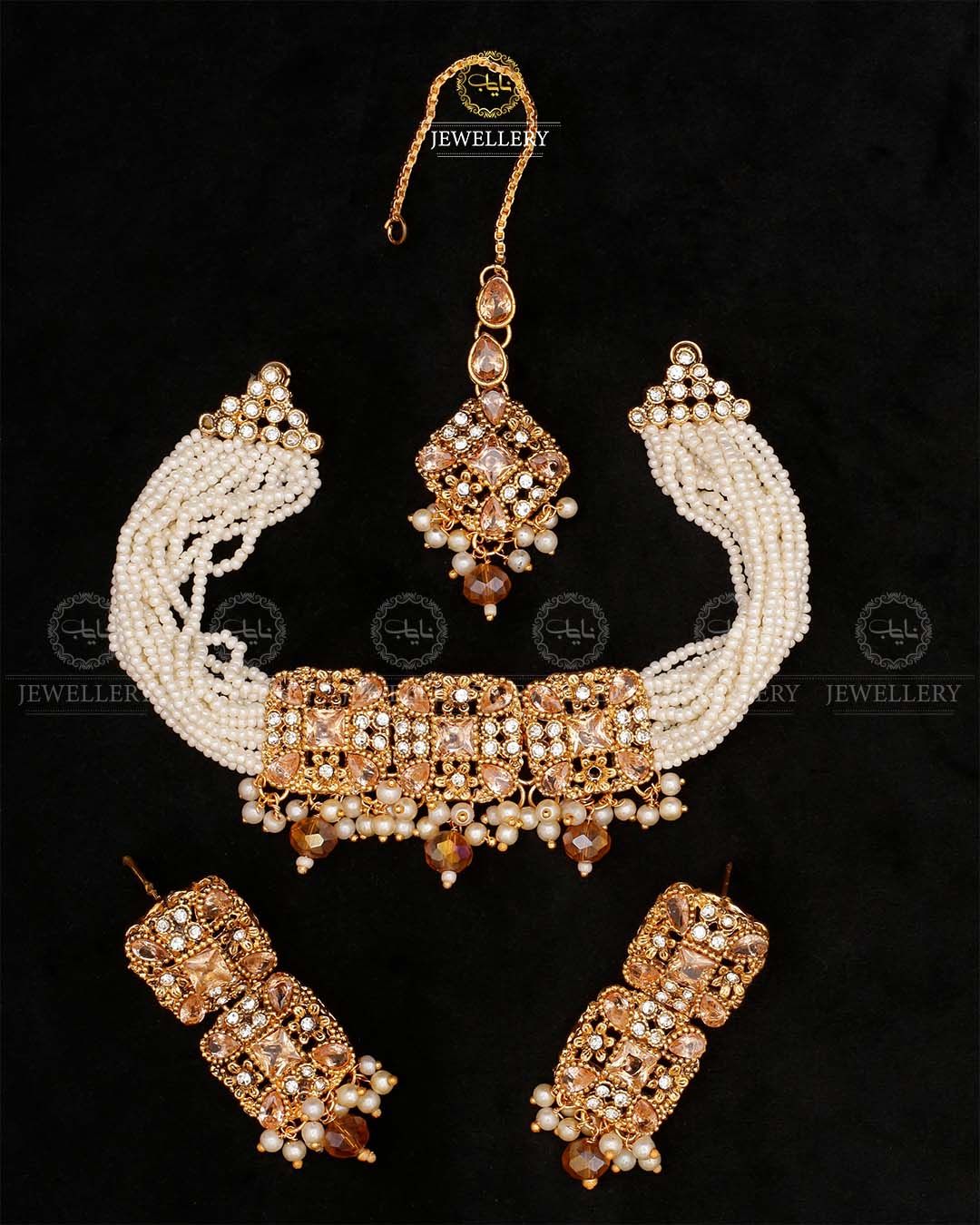 Handmade Egyptian Chokar set-2532 Nayab Jewellery