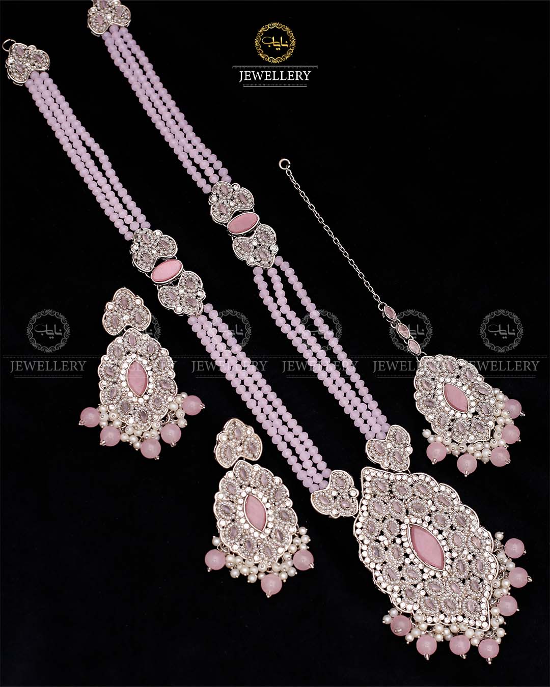 Johar Mala Set-2562-Silver Nayab Jewellery