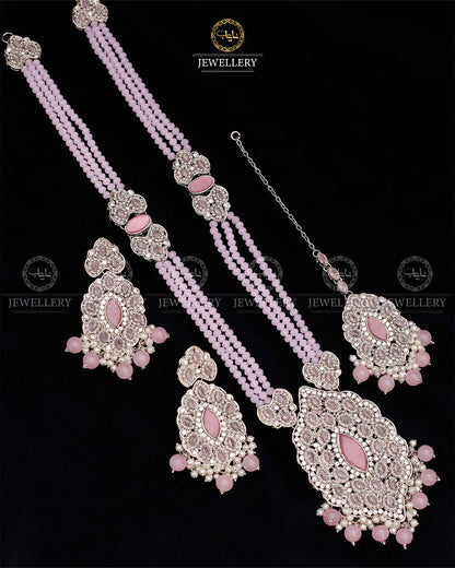 Johar Mala Set-2562-Silver Nayab Jewellery