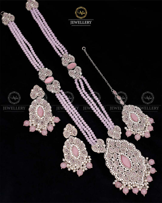 Johar Mala Set-2562-Silver Nayab Jewellery