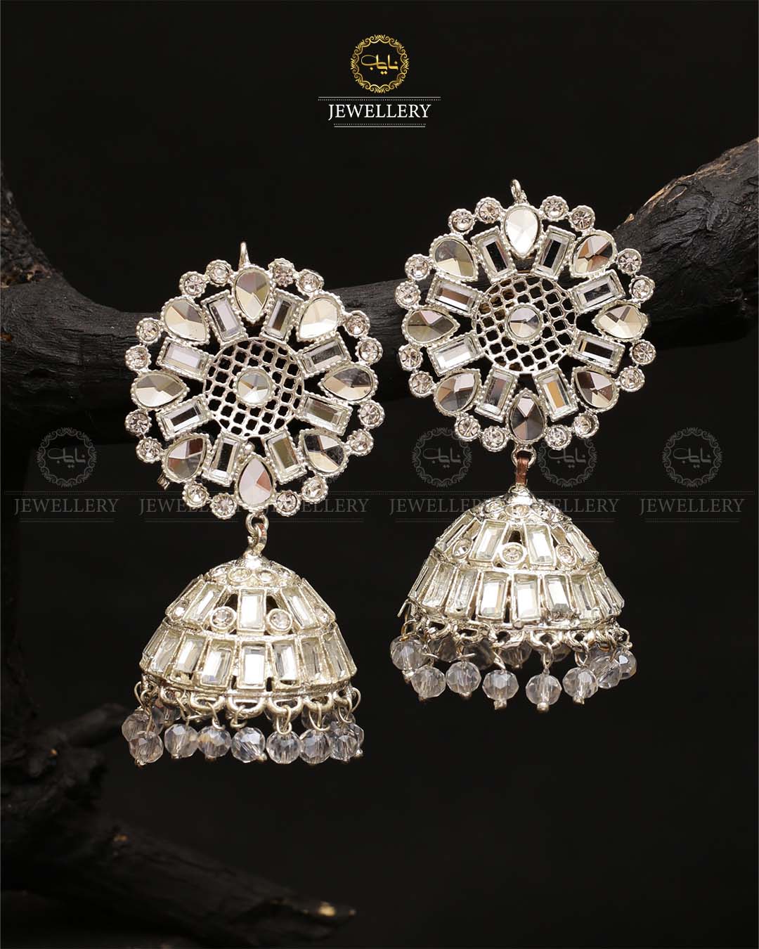 Tapper Flower jhumki-2162-Silver