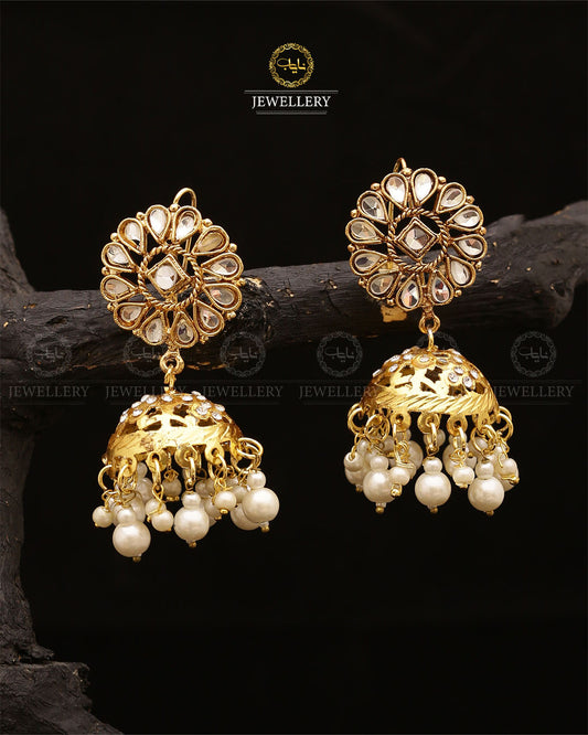 Aliya Uncut kundan Jhumki-2649 Nayab Jewellery
