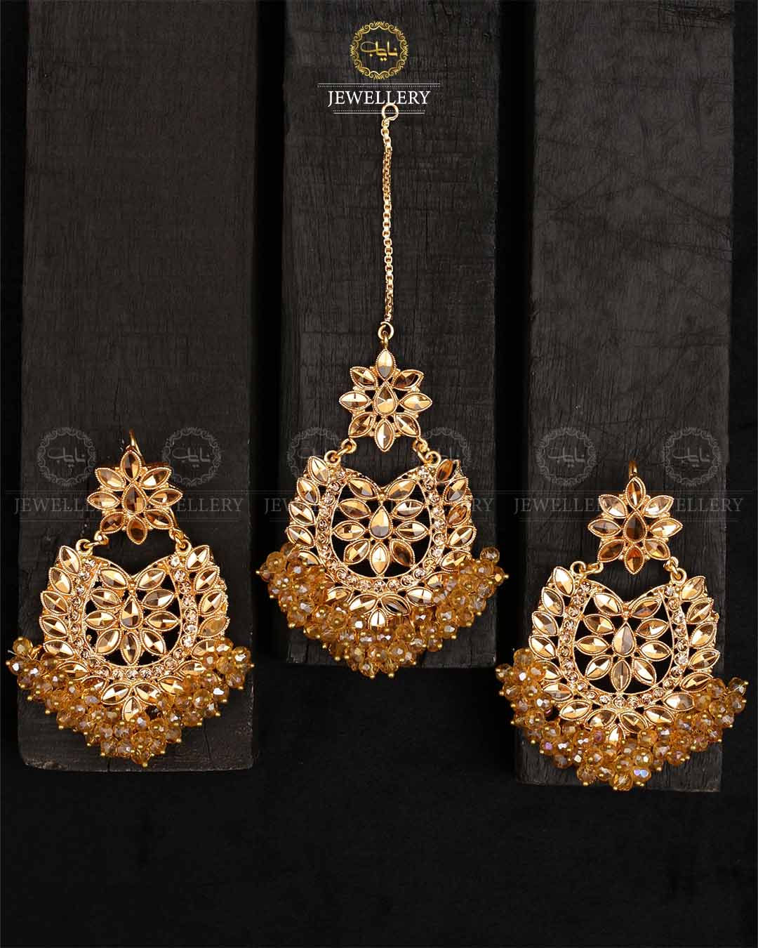 Gajra Earrings Tika -2165-Golden