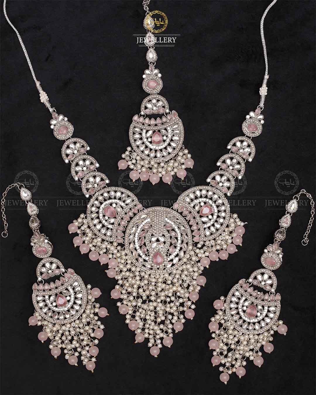 Zampa Kundan Bridal set -2255-Silver