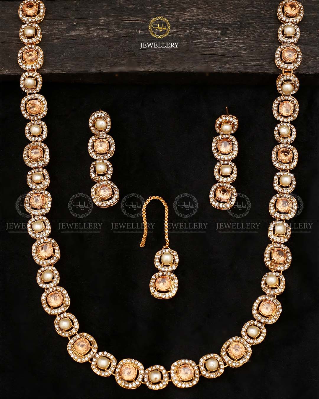 Doublet Stones Mala set-2536 Nayab Jewellery
