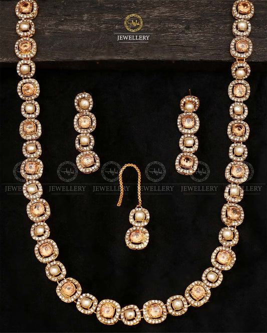 Doublet Stones Mala set-2536 Nayab Jewellery