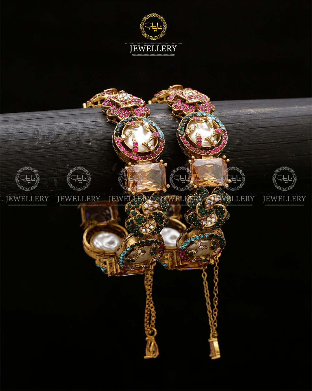 Turkish Mother Pearl openable Bangles BL-5057
