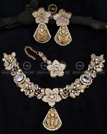 RAHA Turkish Necklace set N-1026-Golden