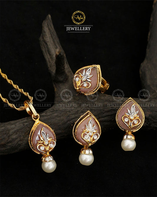 Egyptian Locket Combo set with adjustable Ring L-909