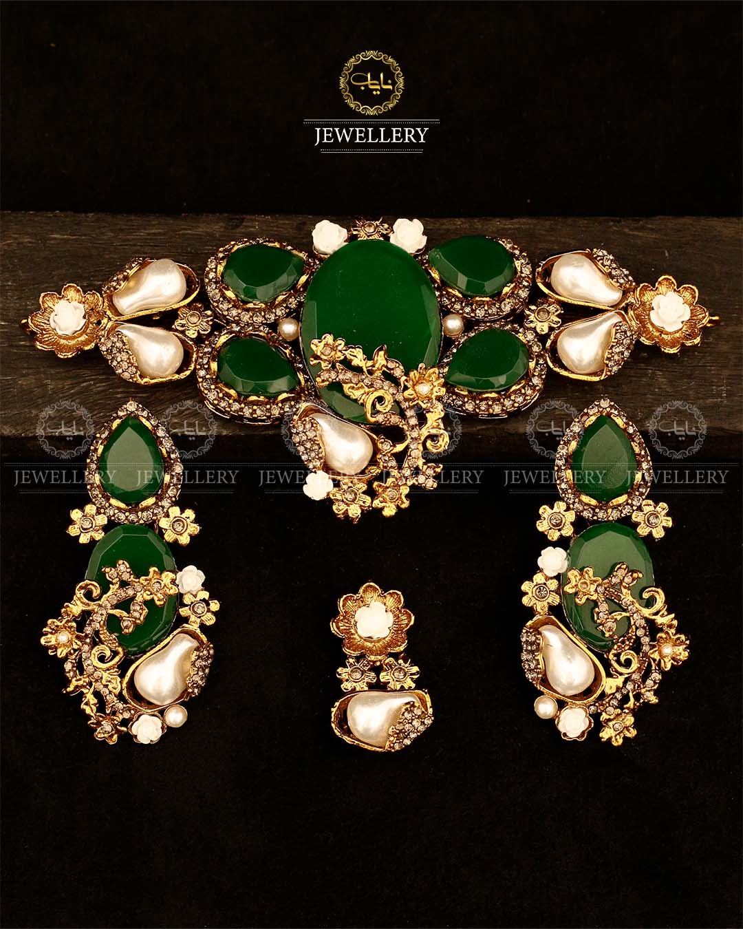 Turkish Mother Pearl Chokar set-2931