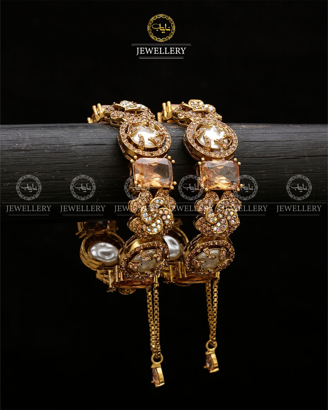 Turkish Mother Pearl openable Bangles BL-5057