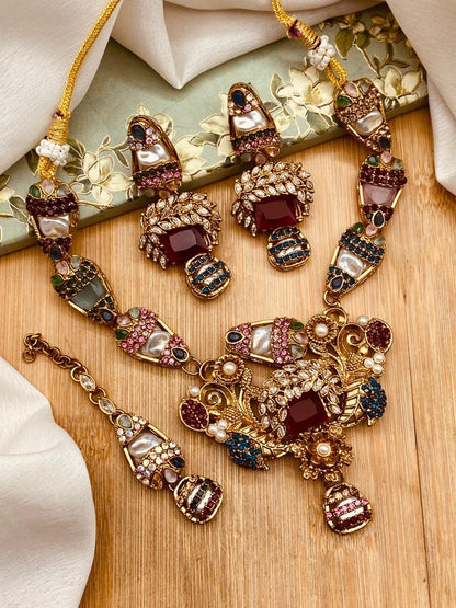 Turkish Mother Pearl Necklace set N-106