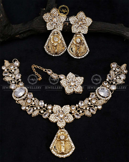 RAHA Turkish Necklace set N-1026-Golden