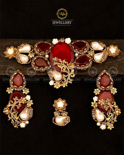 Turkish Mother Pearl Chokar set-2931