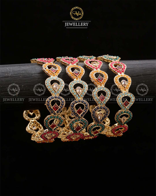Sofia 4 pcs Bangles set BL-5058-Golden