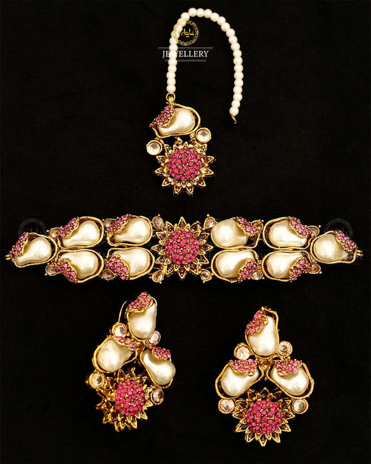 Mother Pearl Turkish Chokar set-2864