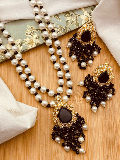 NAQSH Zarcon Mala set-2505-Golden Nayab Jewellery