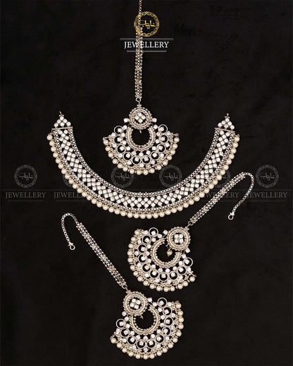 Traditional Manjoos Necklace set-2330-Golden Nayab Jewellery
