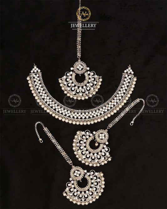 Traditional Manjoos Necklace set-2330-Golden Nayab Jewellery