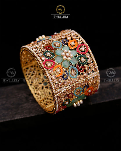 Floral Noratan Bridal Openable Bangle (Each)-2594 Nayab Jewellery