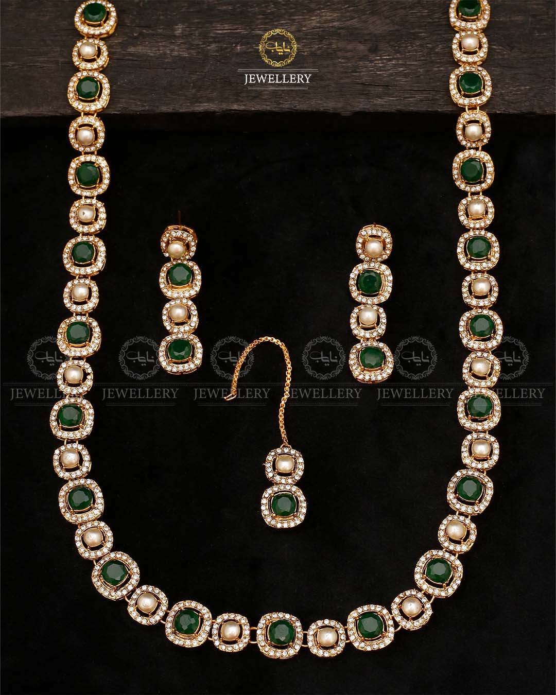 Doublet Stones Mala set-2536 Nayab Jewellery