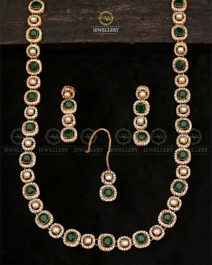 Doublet Stones Mala set-2536 Nayab Jewellery