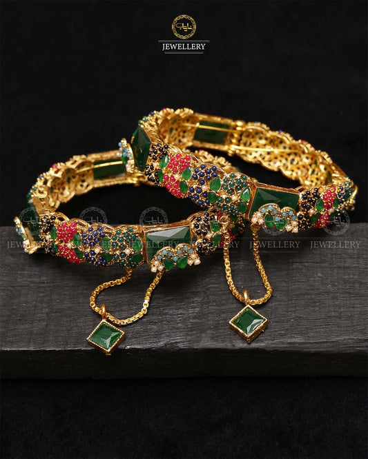 Bilqees Noratan Bangles (pair)-2680 Nayab Jewellery