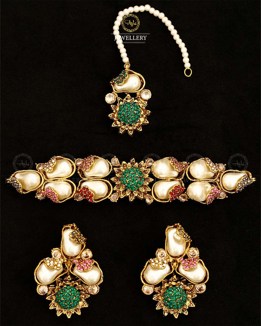 Mother Pearl Turkish Chokar set-2864