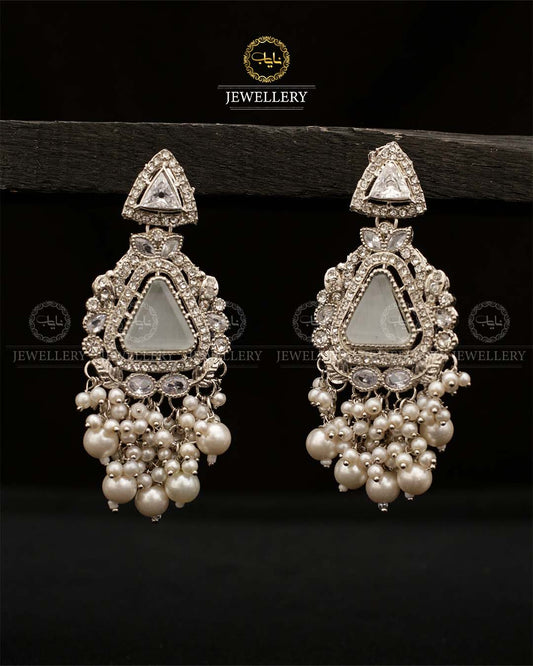 Dimond Cutt Earrings E-3010-Silver