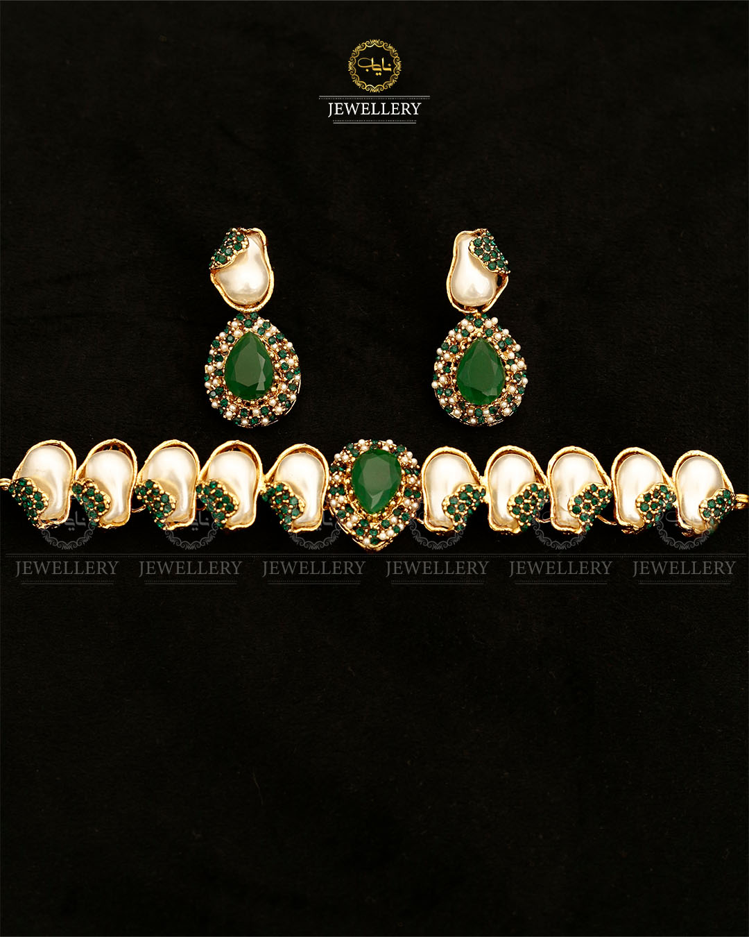 Turkish Mother Pearl Chokar set-2873