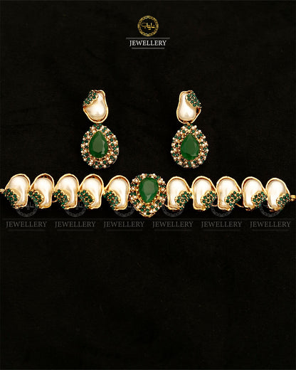 Turkish Mother Pearl Chokar set-2873