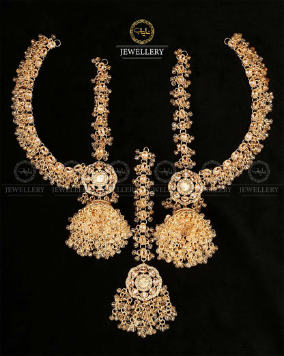 Bahubali Zarcon Earrings with Tika-2898